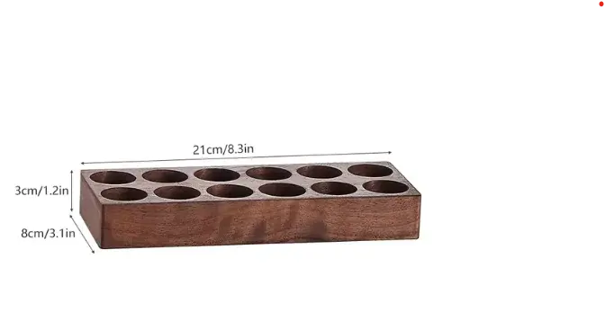 Walnut Wood Coffee & Tea Storage Tube Set - Glass Containers with Display Rack American Roasting Company