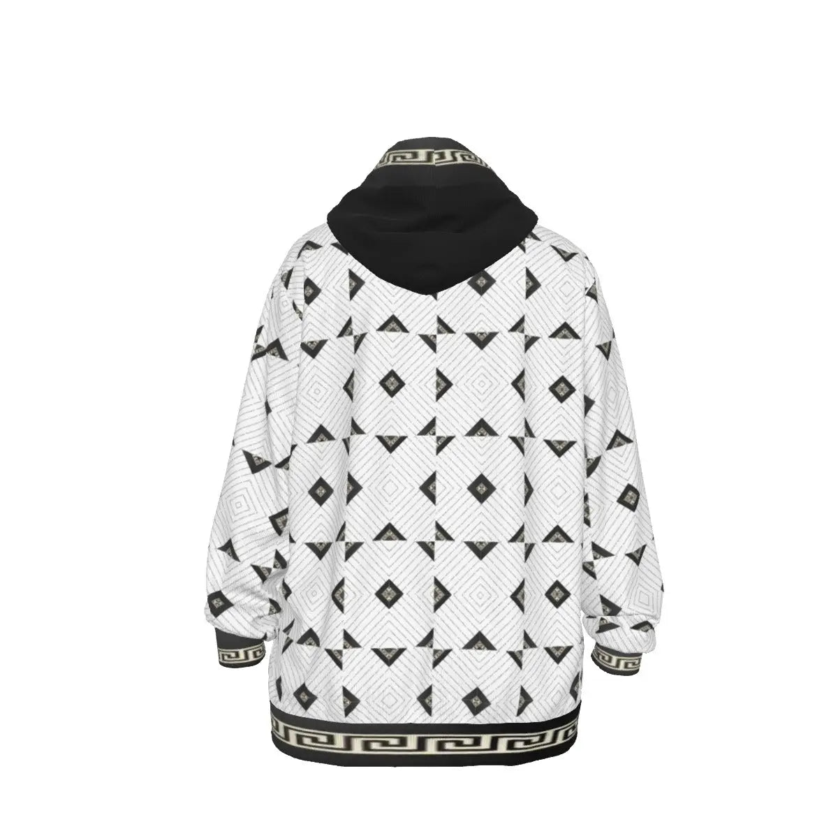 White Tiger International Scooters Limited Edition Unisex Pullover Hoodie, Hugs and Kisses, Black Greek Yoycol