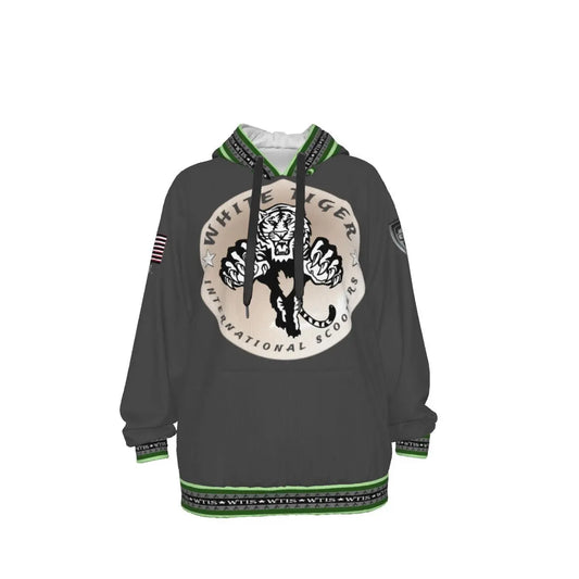 White Tiger International Scooters Limited Edition Unisex Pullover Hoodie, Plunging Pearl Tiger Yoycol