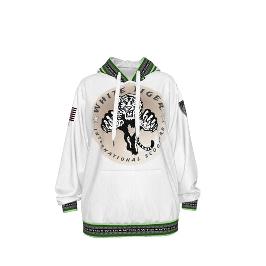 White Tiger International Scooters Limited Edition Unisex Pullover Hoodie, Plunging Pearl Tiger, Yoycol