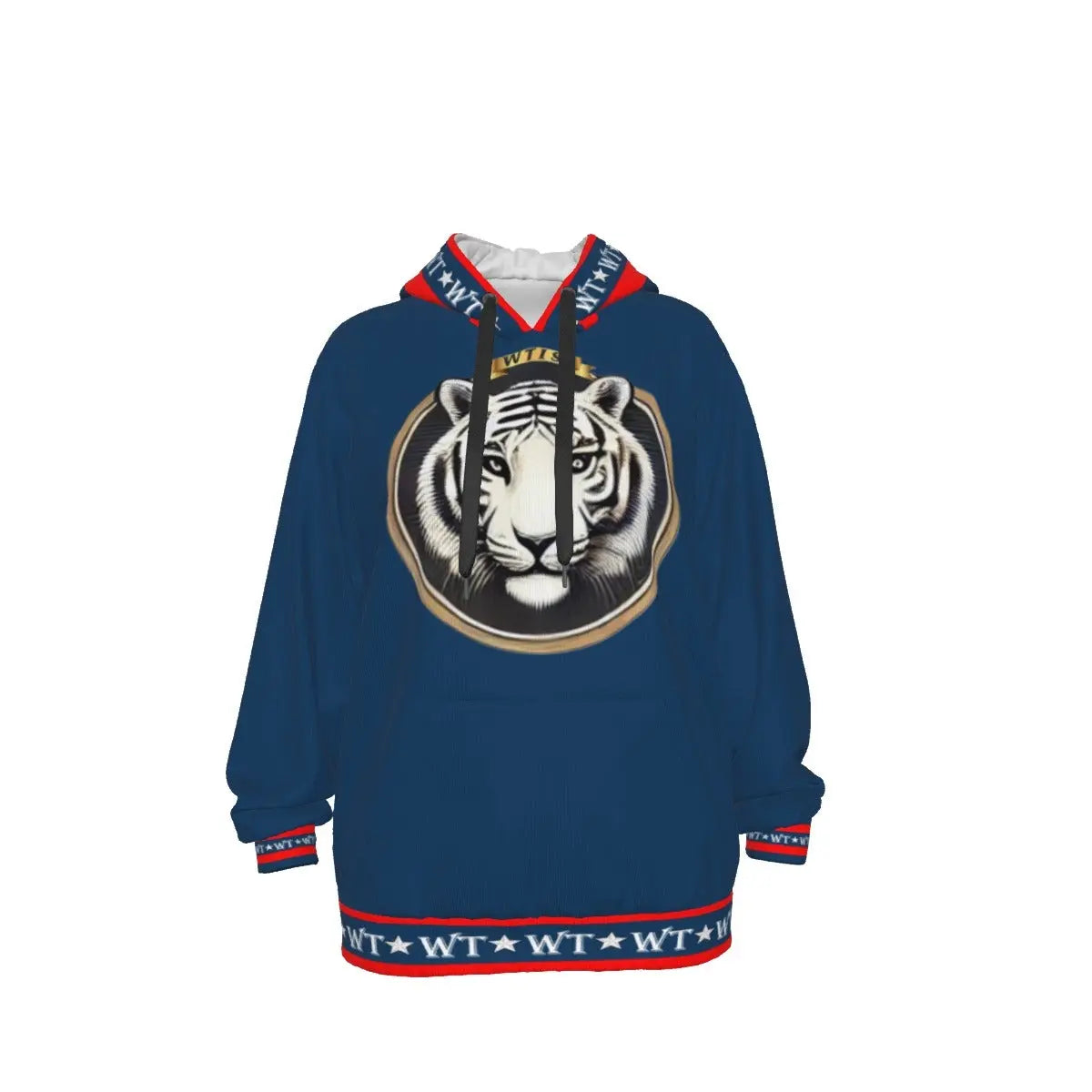 White Tiger International Scooters Limited Edition Unisex Pullover Hoodie, Tiger Pride Navy Yoycol