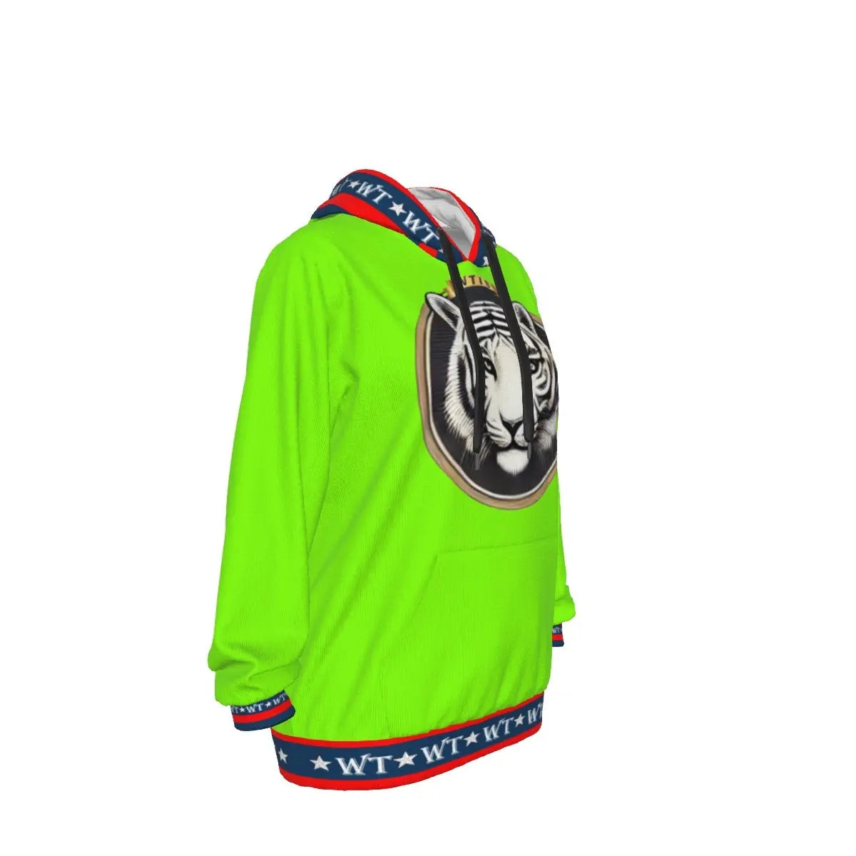 White Tiger International Scooters Limited Edition Unisex Pullover Hoodie, Tiger Pride Neon Yoycol