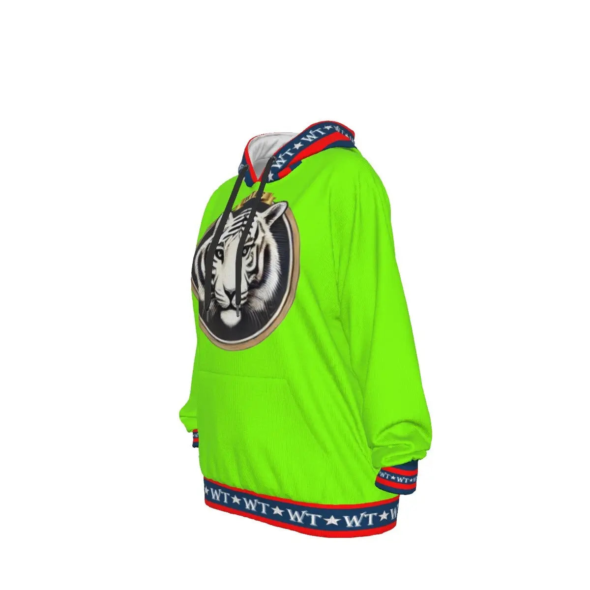 White Tiger International Scooters Limited Edition Unisex Pullover Hoodie, Tiger Pride Neon Yoycol