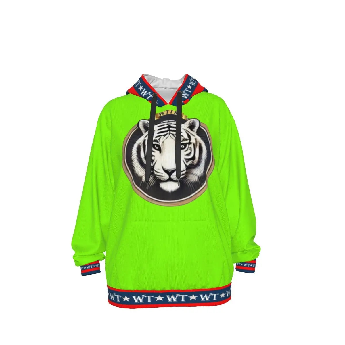 White Tiger International Scooters Limited Edition Unisex Pullover Hoodie, Tiger Pride Neon Yoycol