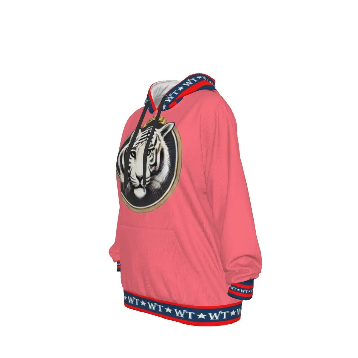 White Tiger International Scooters Limited Edition Unisex Pullover Hoodie, Tiger Pride Pink Yoycol