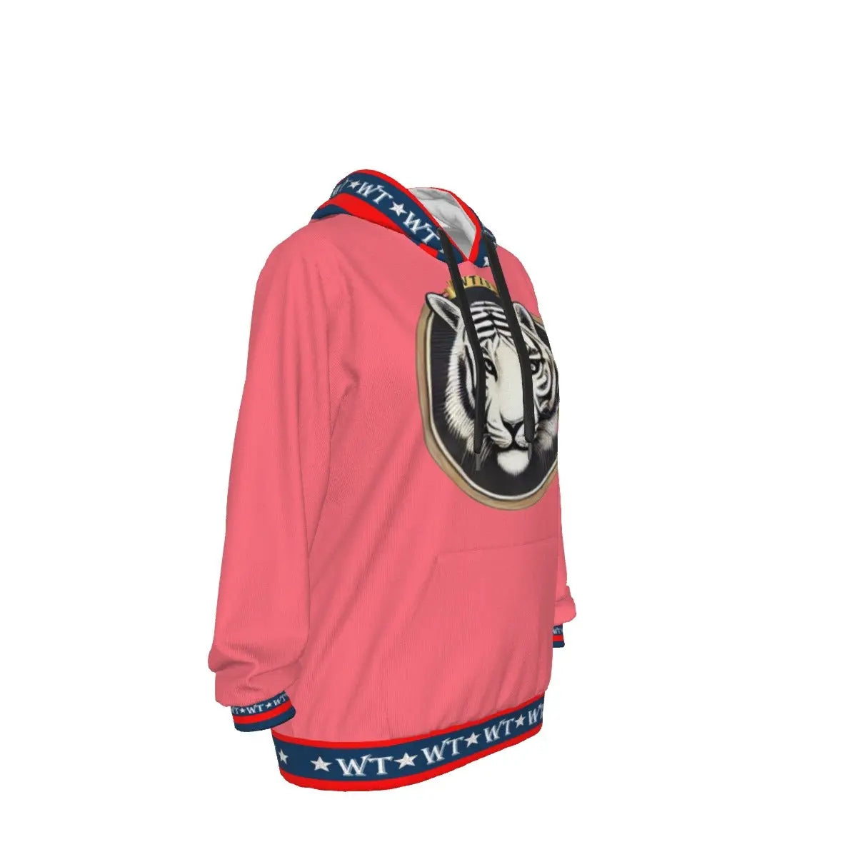 White Tiger International Scooters Limited Edition Unisex Pullover Hoodie, Tiger Pride Pink Yoycol