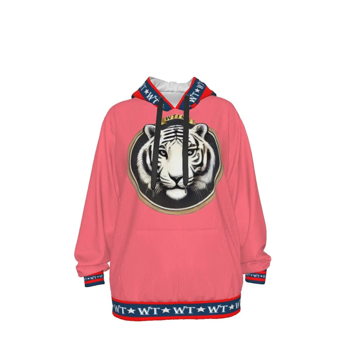 White Tiger International Scooters Limited Edition Unisex Pullover Hoodie, Tiger Pride Pink Yoycol