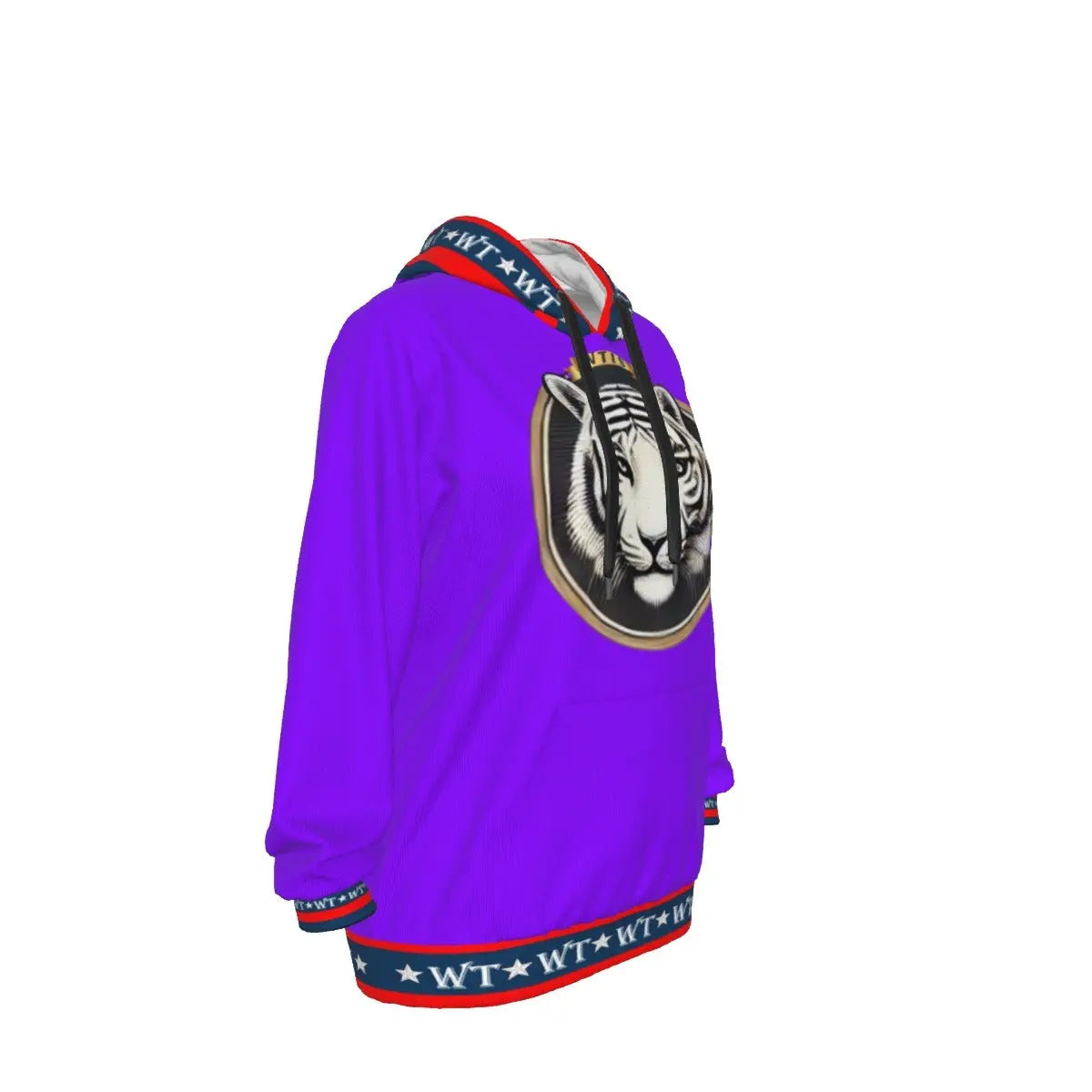 White Tiger International Scooters Limited Edition Unisex Pullover Hoodie, Tiger Pride Purple Yoycol