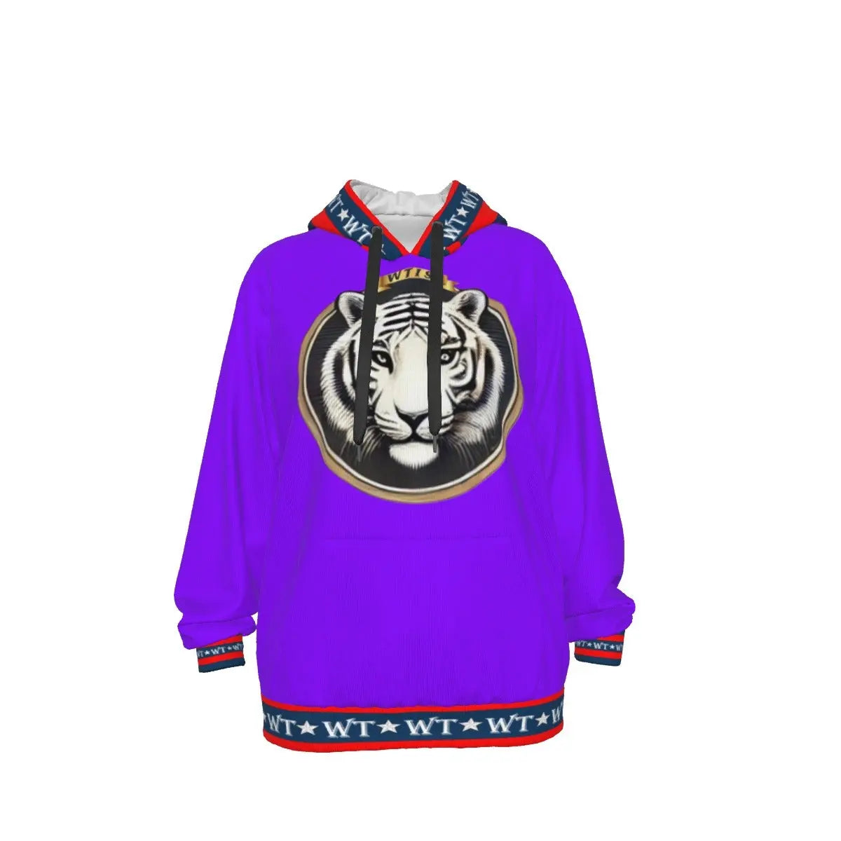 White Tiger International Scooters Limited Edition Unisex Pullover Hoodie, Tiger Pride Purple Yoycol