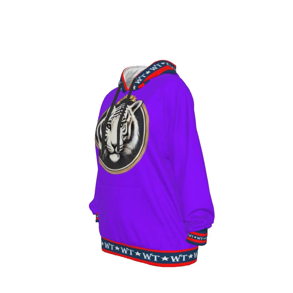 White Tiger International Scooters Limited Edition Unisex Pullover Hoodie, Tiger Pride Purple Yoycol