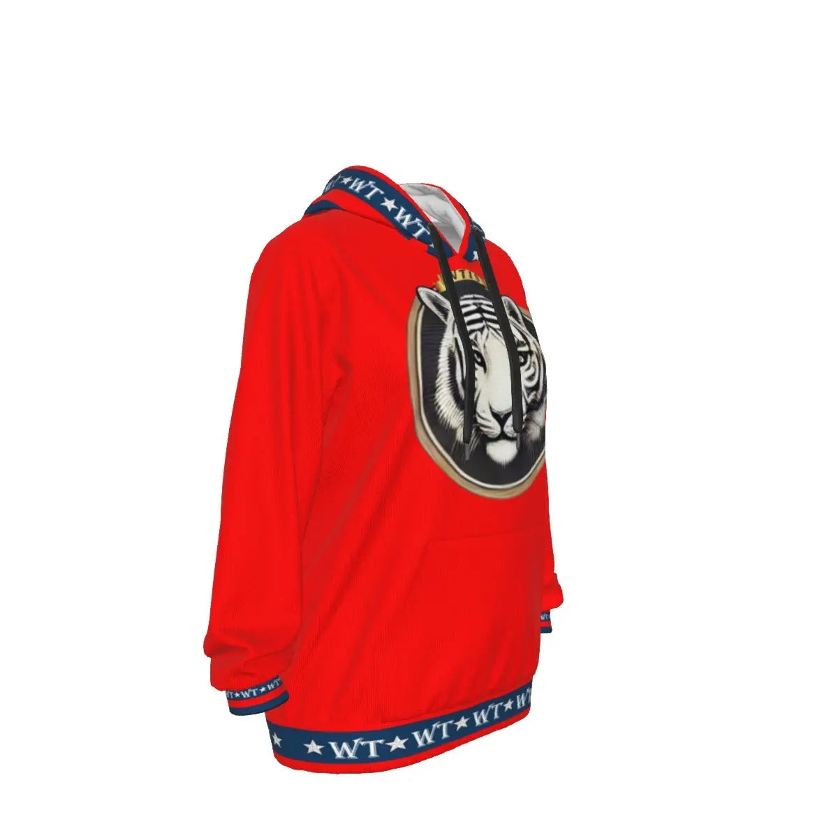 White Tiger International Scooters Limited Edition Unisex Pullover Hoodie, Tiger Pride Red Yoycol