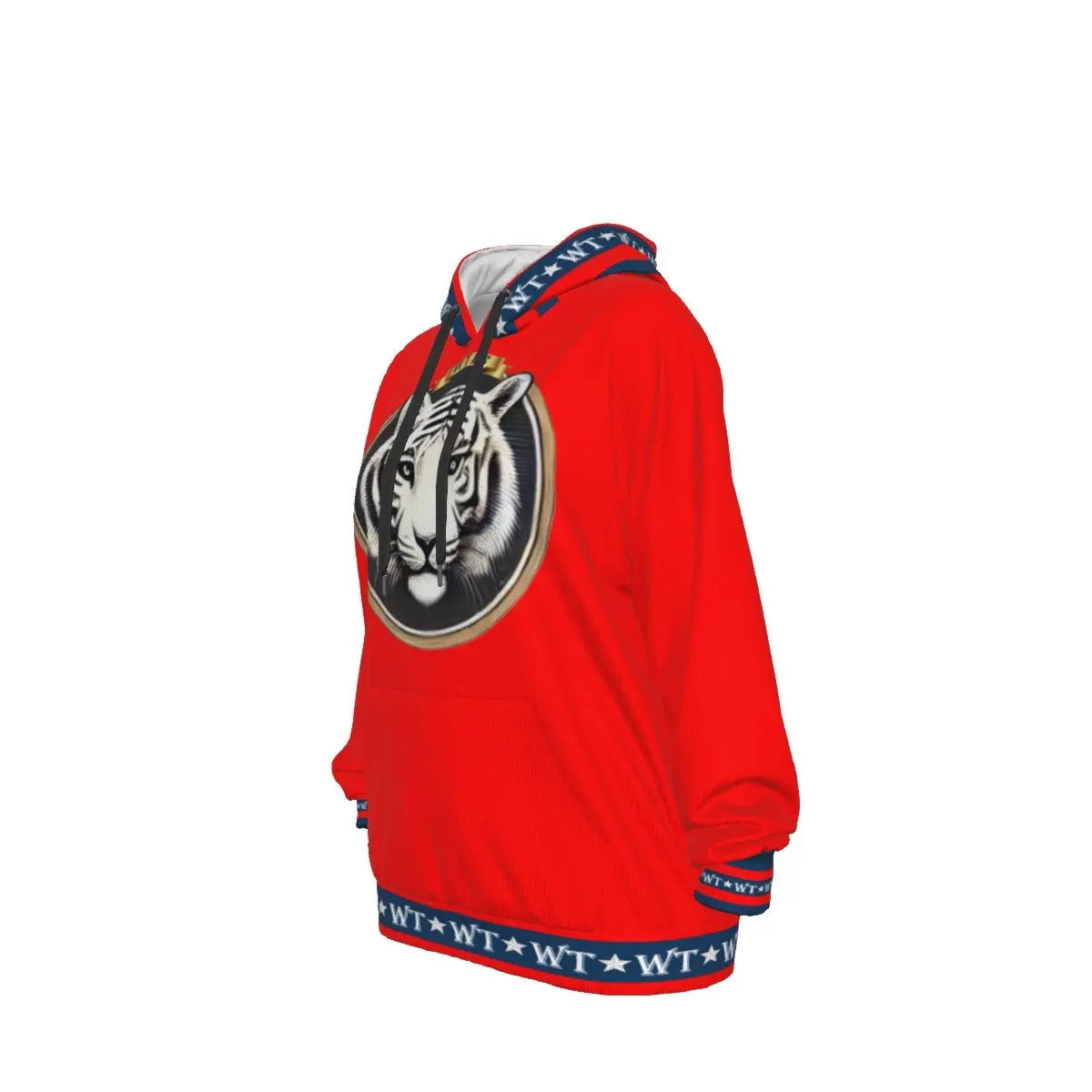 White Tiger International Scooters Limited Edition Unisex Pullover Hoodie, Tiger Pride Red Yoycol