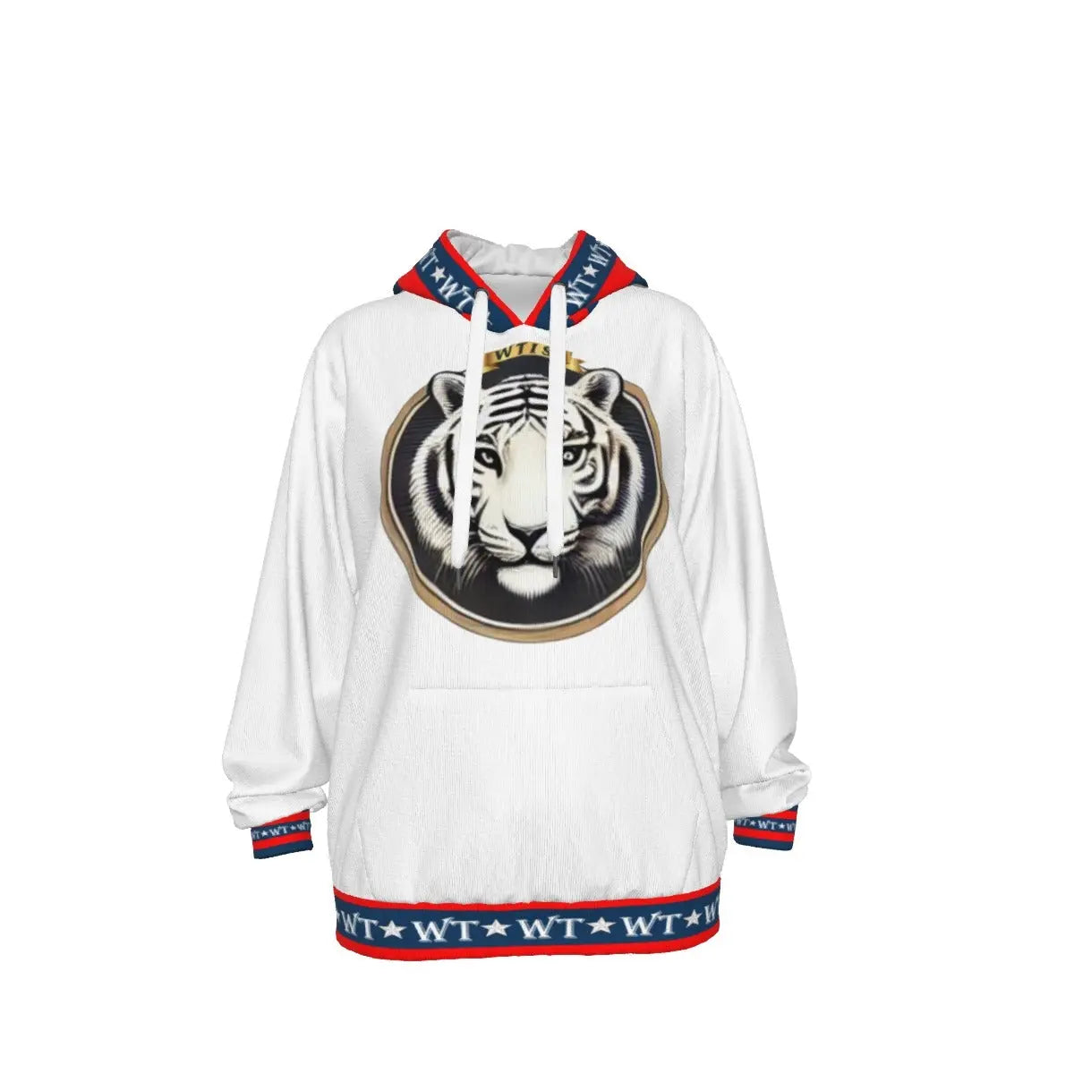 White Tiger International Scooters Limited Edition Unisex Pullover Hoodie, Tiger Pride White Yoycol