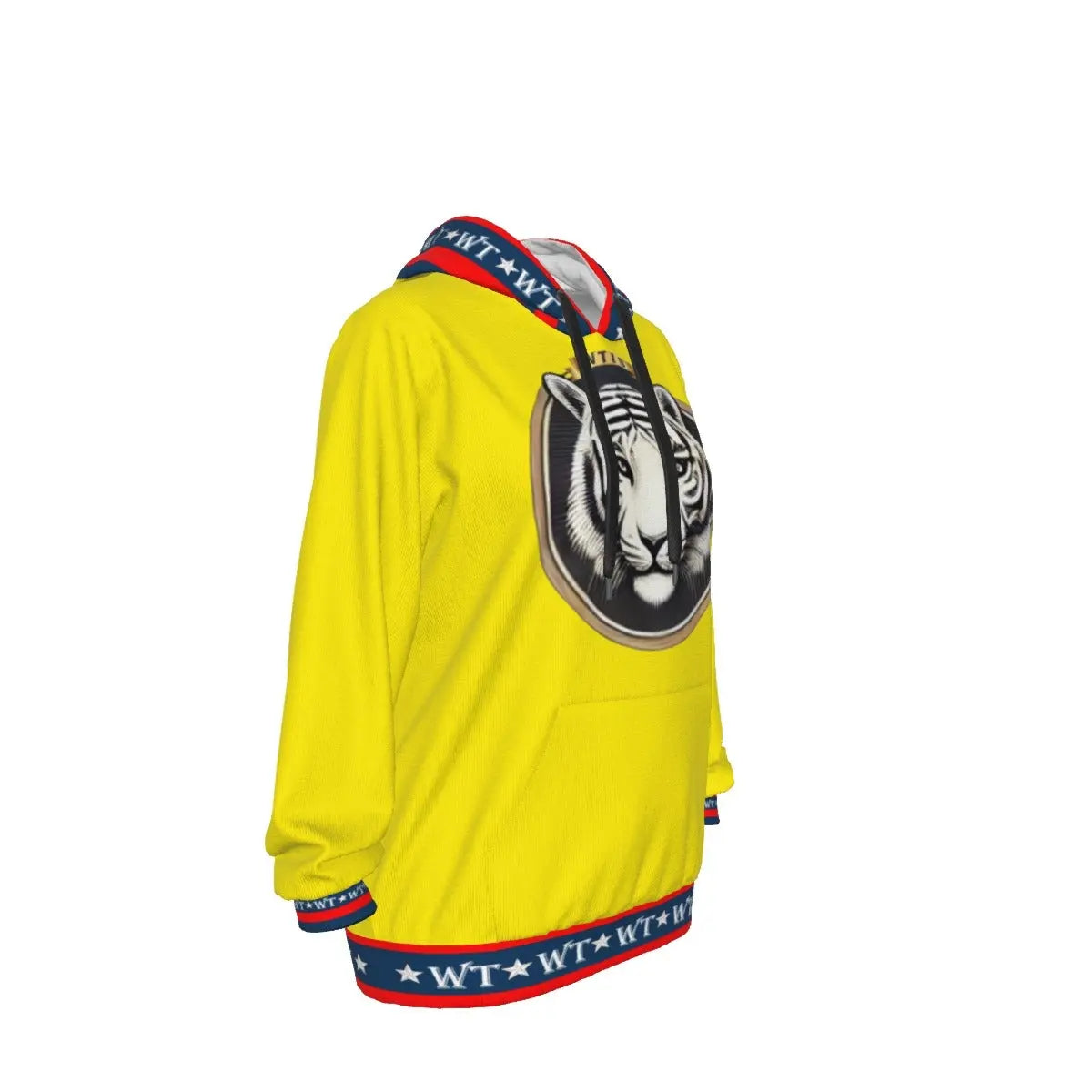 White Tiger International Scooters Limited Edition Unisex Pullover Hoodie, Tiger Pride Yellow Yoycol