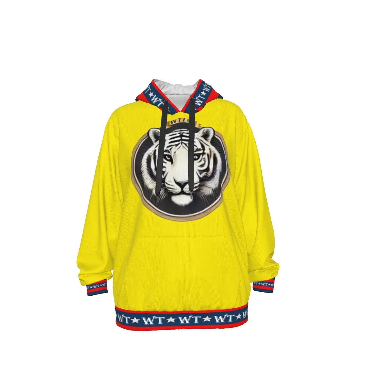 White Tiger International Scooters Limited Edition Unisex Pullover Hoodie, Tiger Pride Yellow Yoycol