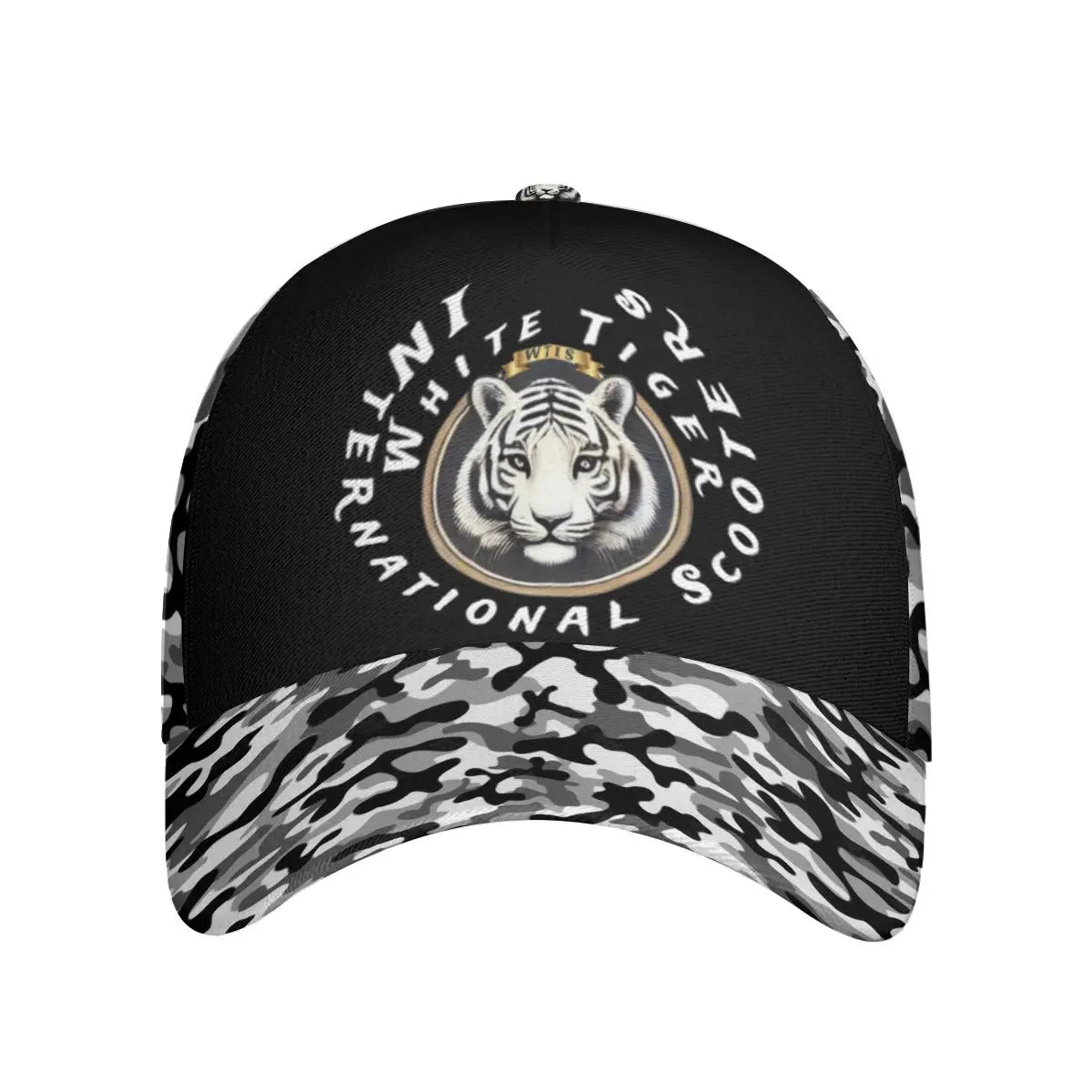 White Tiger International Scooters  Peaked Cap With Box, Black Camo Yoycol