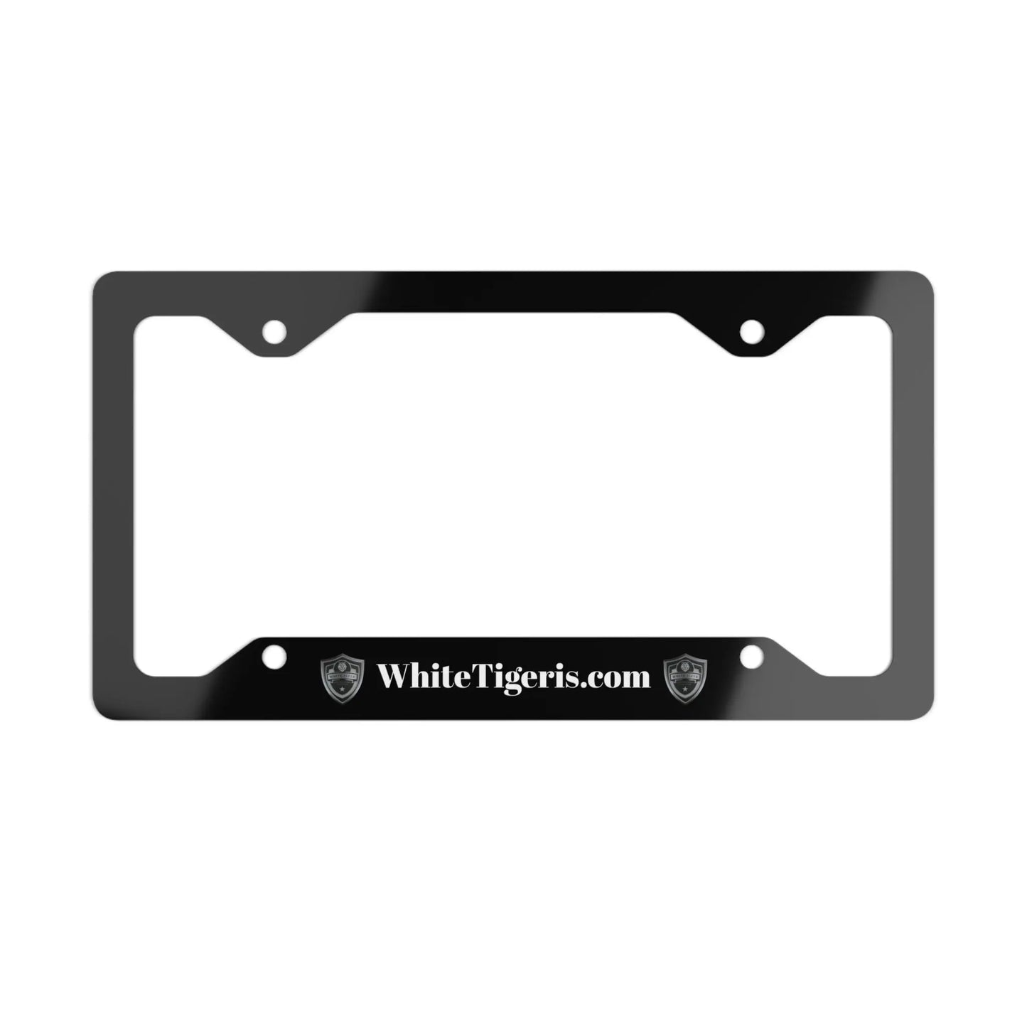 White Tiger International Scooters, Metal License Plate Frame Limited Edition, (Whitetigeris.com) Printify