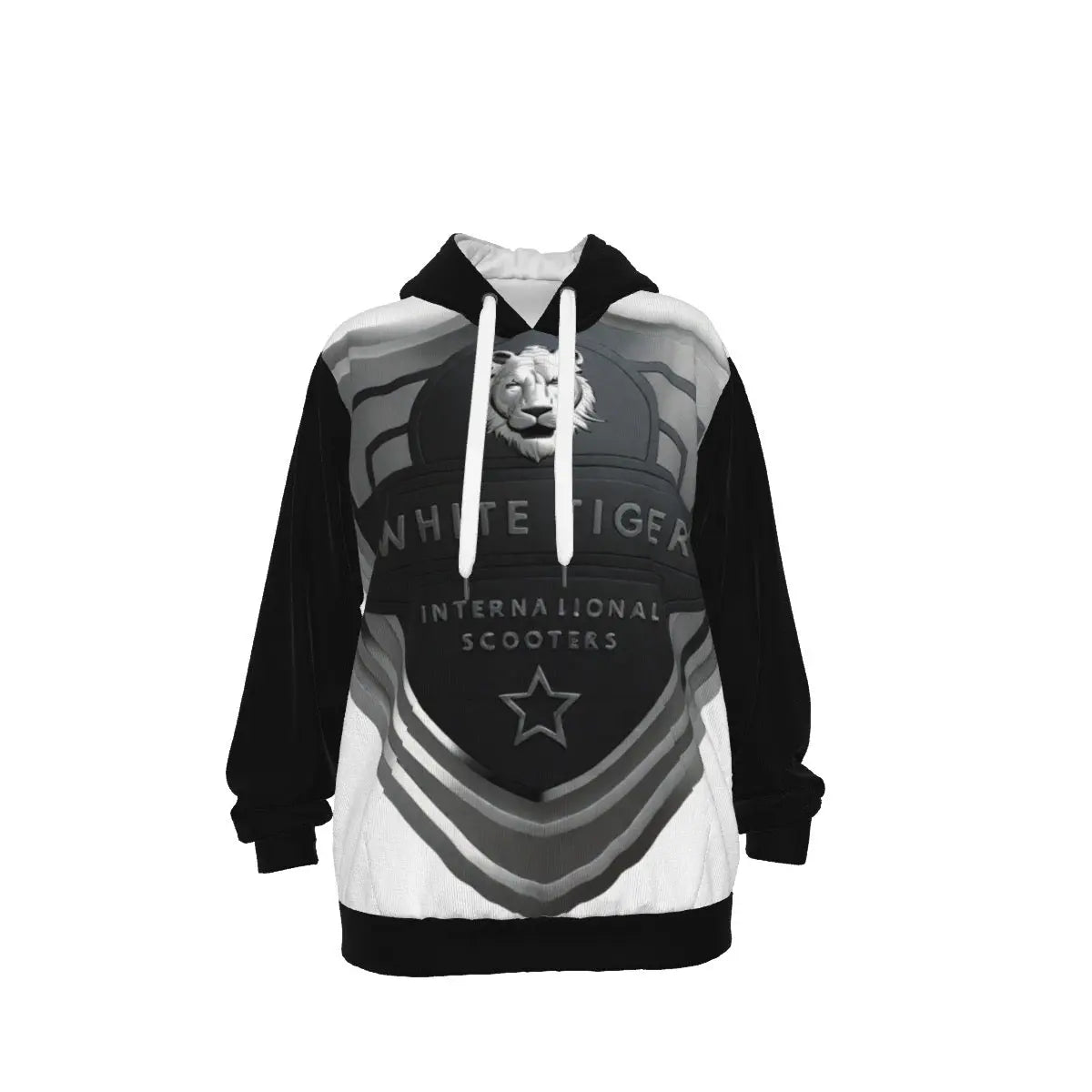 White Tiger International Scooters, Unisex Pullover Hoodie Cotton, Limited Edition Motorcycles Yoycol