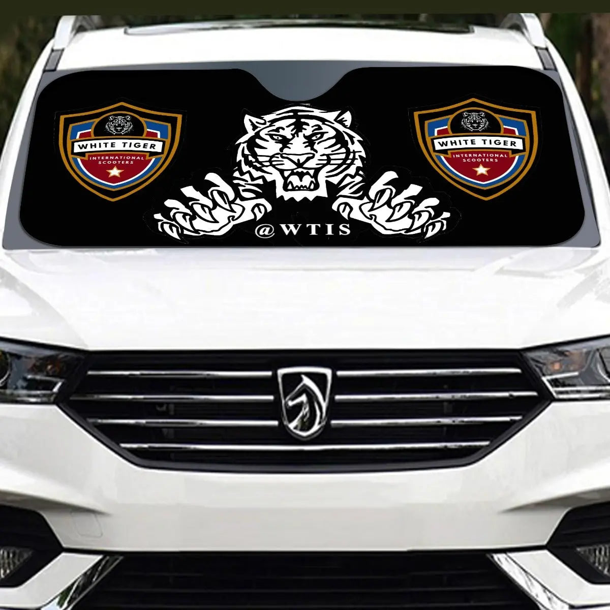 Windshield Sunshade | 137cm(53.9”) White Tiger International Scooters Yoycol