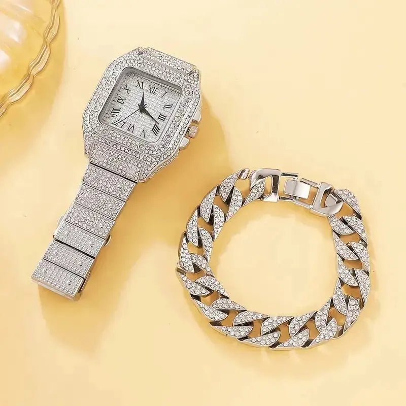 Women's Diamond Watches.2Pcs Set American Roasting Company