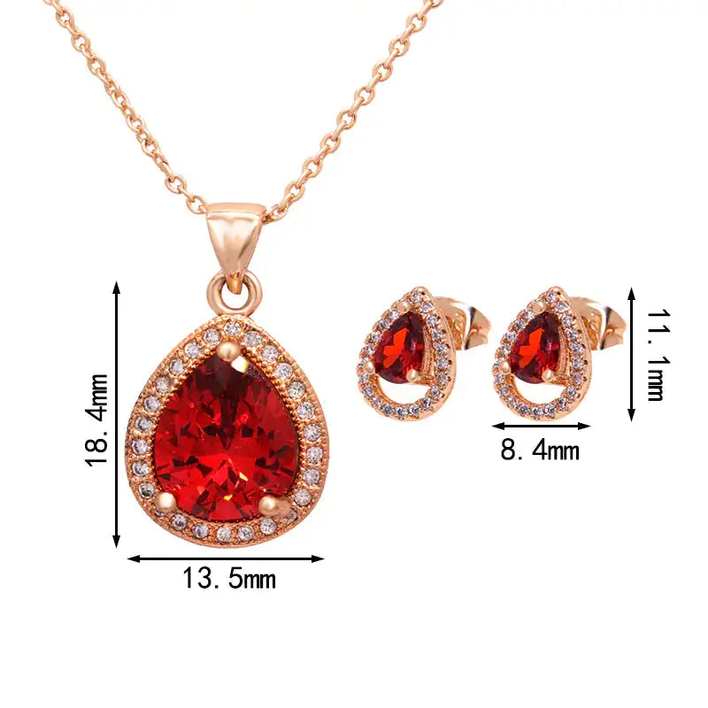 Zircon Jewelry Set, Fashion Jewelry American Roasting Company