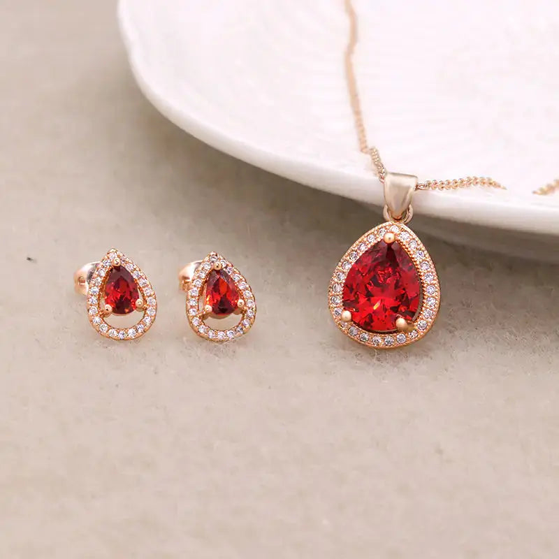 Zircon Jewelry Set, Fashion Jewelry American Roasting Company