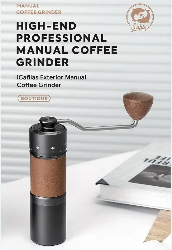 Hand-held coffee bean grinder. (30g, classic European / multi-gear grinding control / anti-slip silicone ring) Doba