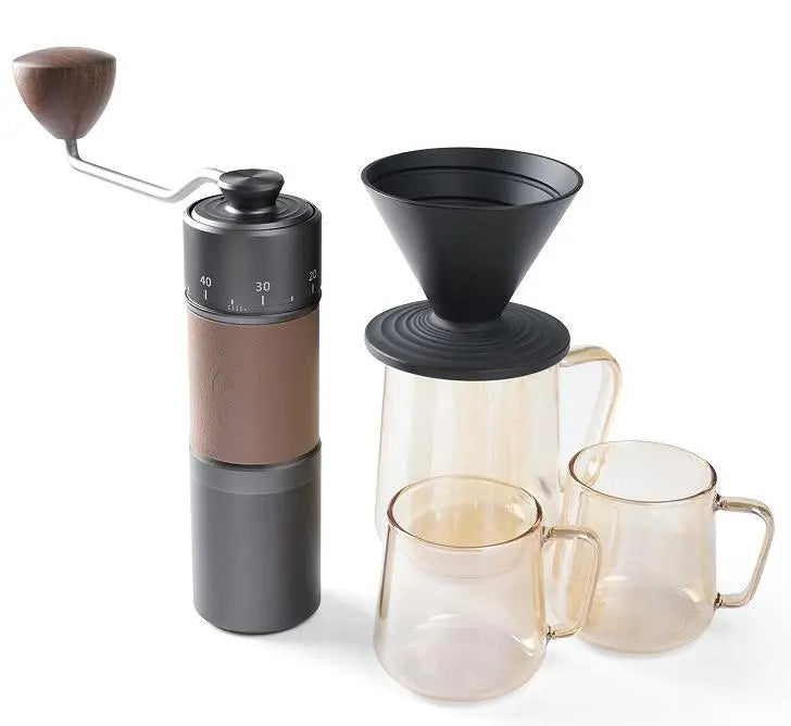 Hand-held coffee bean grinder. (30g, classic European / multi-gear grinding control / anti-slip silicone ring) Doba