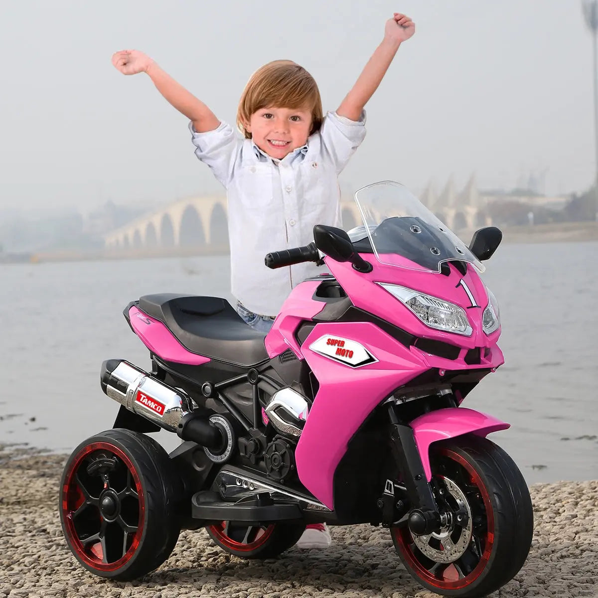 Kids, TAMCO 12V Kids Electric motorcycle, ride on motorcycle,Girls Motorcycle, Children Battery Motor Bikes Rechargeable 3 Wheels Ride on Kids Electric Motorcycle with Light Wheels /electric ride on car Doba