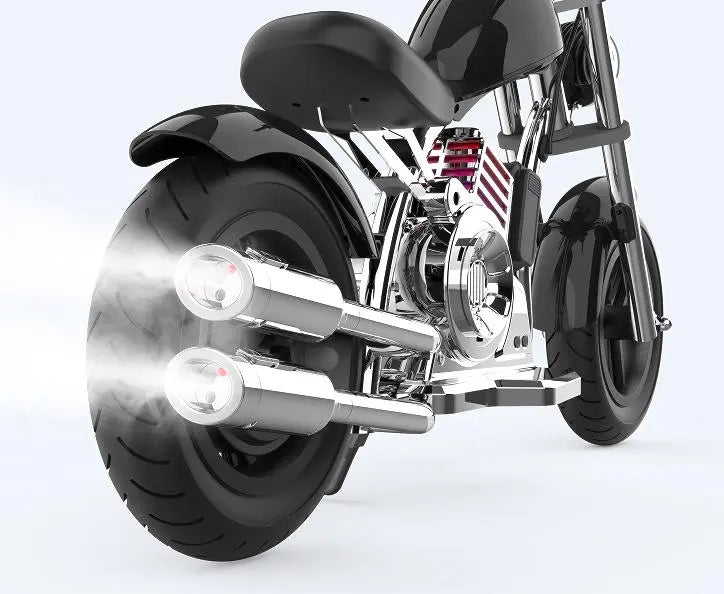 Kids Electric Motorcycle  Red Harley Modeling speed 16km / h load 75kg climbing 12° range 12km LED lighting simulation fuel engine sound wave and magic smoke simulation exhaust fog Doba