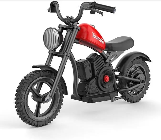 Kids Electric Motorcycle  Red Harley Modeling speed 16km / h load 75kg climbing 12° range 12km LED lighting simulation fuel engine sound wave and magic smoke simulation exhaust fog Doba