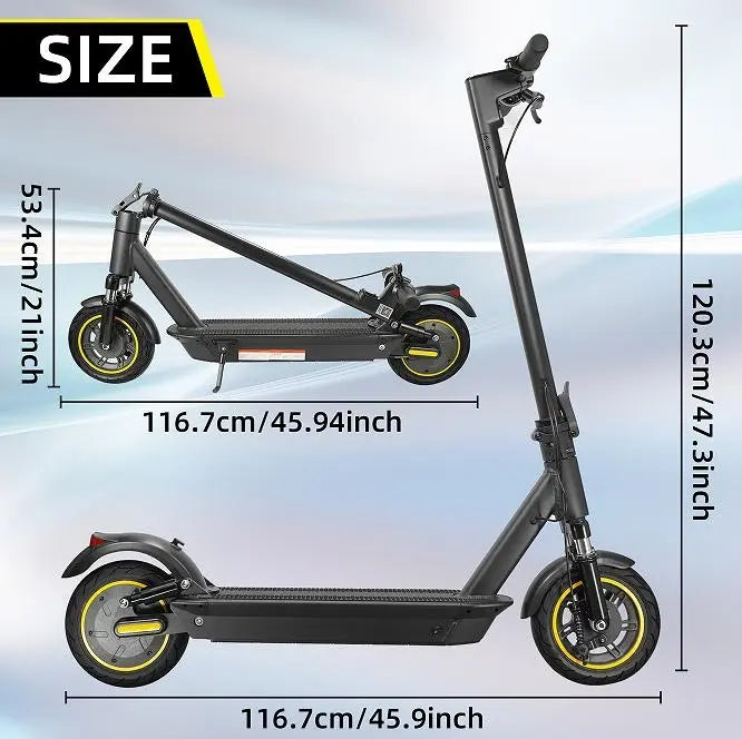 E Scooter, 350W motor, Electric folding scooter 350W motor 25 km/h speed 10-inch tire load 130kg climb 15-25° range 40-50km LED lighting, scooter off-road Doba