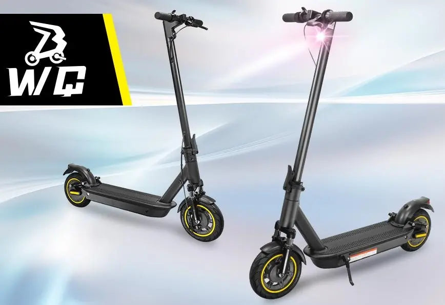 E Scooter, 350W motor, Electric folding scooter 350W motor 25 km/h speed 10-inch tire load 130kg climb 15-25° range 40-50km LED lighting, scooter off-road Doba