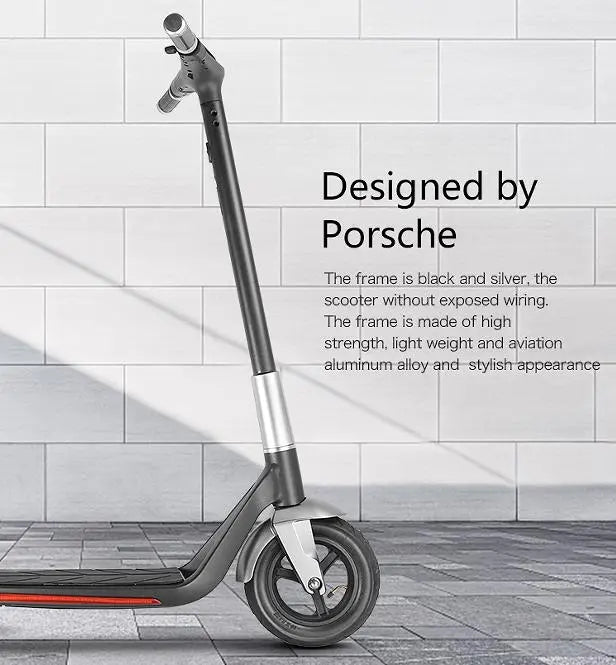 E Scooter, 500W Electric balance scooter.  30 km/h speed LCD instrument, portable folding load 120kg climb 18° range 35km LED lighting Doba