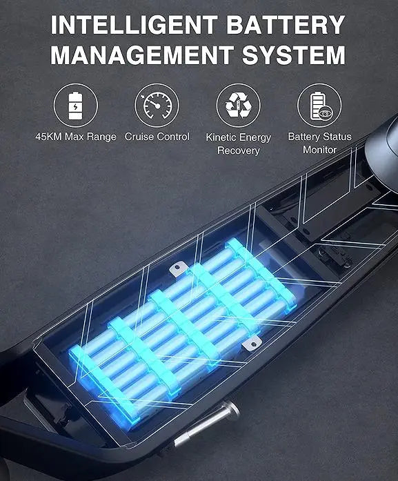 E Scooter, 500W Electric balance scooter.  30 km/h speed LCD instrument, portable folding load 120kg climb 18° range 35km LED lighting Doba