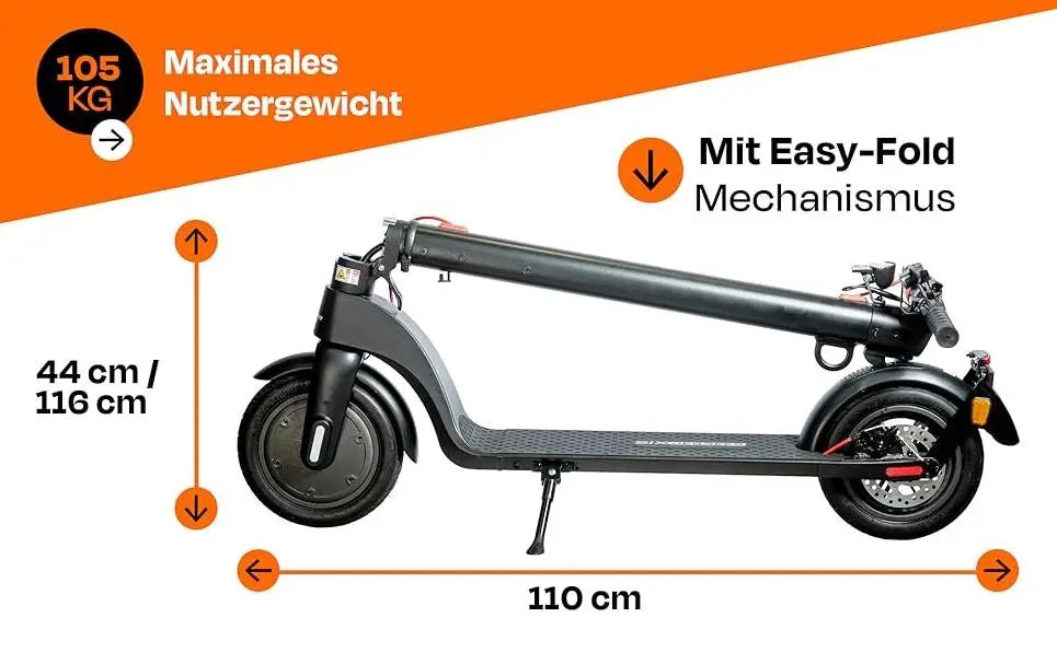 E Scooter, 600W Electric balance scooter.  40 km/h speed LCD instrument, portable folding load 120kg climbing 18° range 50-70km LED lighting Doba