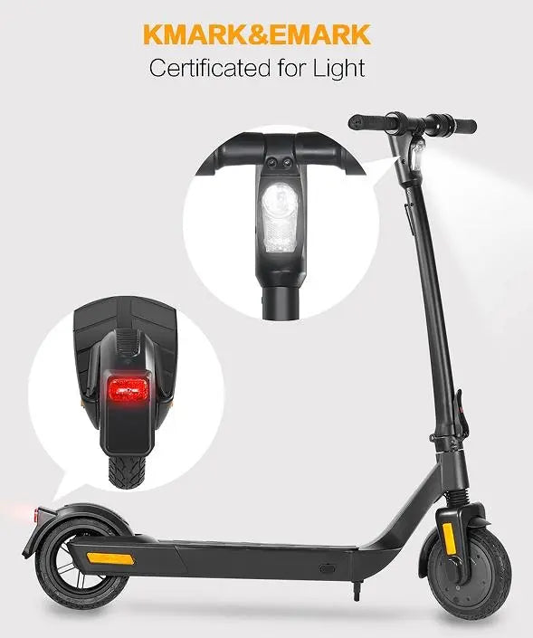 E Scooter, 500W Electric balance scooter.  25 km/h speed portable folding USB mobile phone charging load 120kg climb 15° range 30km LED lighting Doba