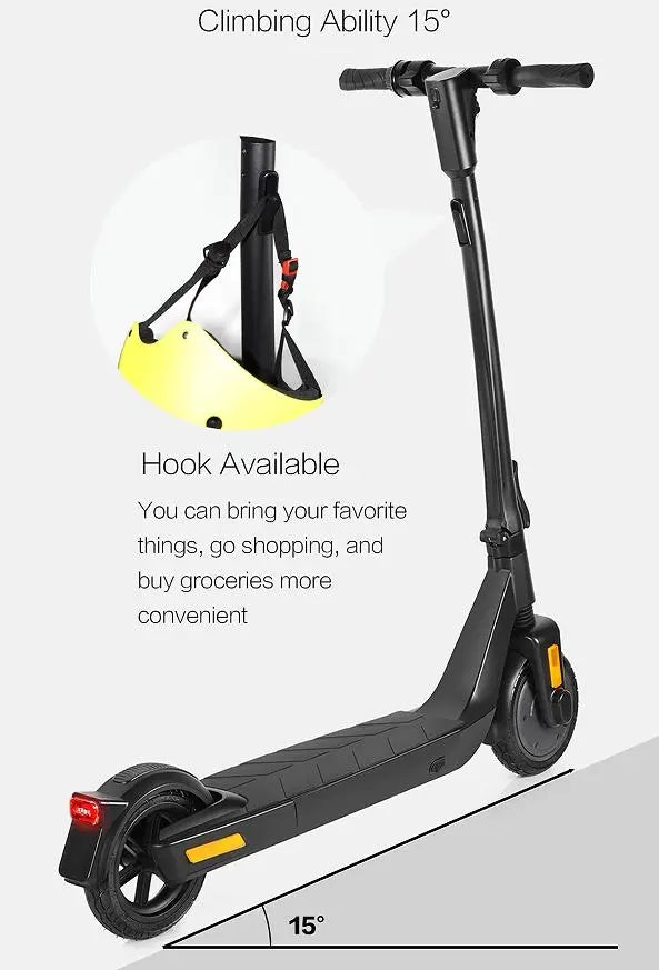 E Scooter, 500W Electric balance scooter.  25 km/h speed portable folding USB mobile phone charging load 120kg climb 15° range 30km LED lighting Doba