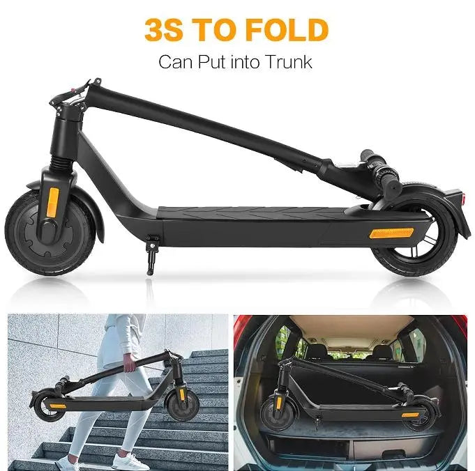 E Scooter, 500W Electric balance scooter.  25 km/h speed portable folding USB mobile phone charging load 120kg climb 15° range 30km LED lighting Doba