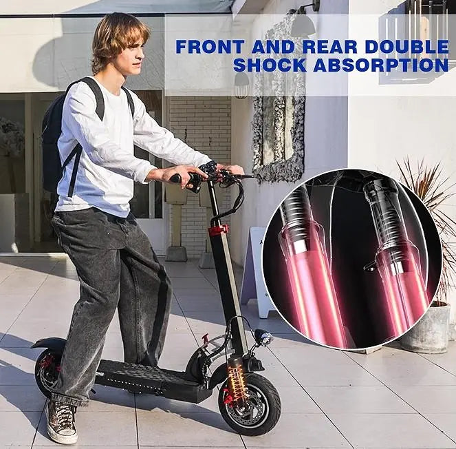 E Scooter, 800W Electric balance scooter.  45 km/h speed portable folding load 120kg climb 20° range 50km LED lighting adult universal Doba