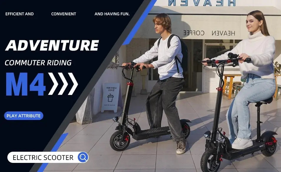 E Scooter, 800W Electric balance scooter.  45 km/h speed portable folding load 120kg climb 20° range 50km LED lighting adult universal Doba