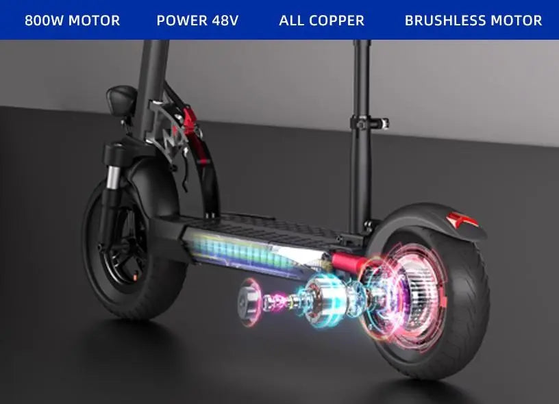 E Scooter, 800W Electric balance scooter.  45 km/h speed portable folding load 120kg climb 20° range 50km LED lighting adult universal Doba