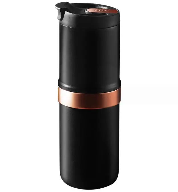 Portable grinding coffee maker. (Car grinding + coffee integrated, 5600 mAh battery capacity, electric integrated 200ml-300ml extracted coffee 25 cups / time) Doba