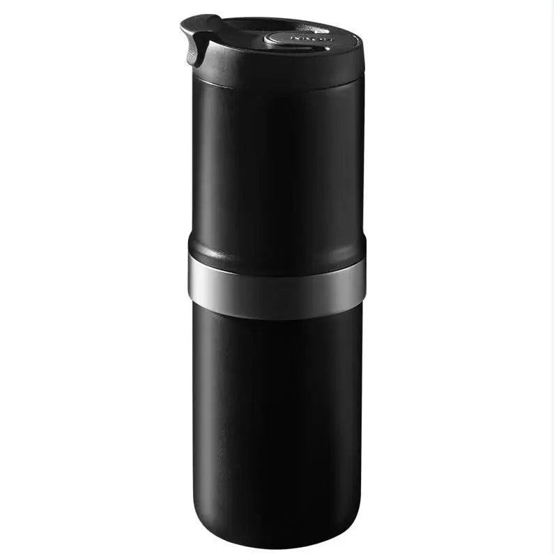 Portable grinding coffee maker. (Car grinding + coffee integrated, 5600 mAh battery capacity, electric integrated 200ml-300ml extracted coffee 25 cups / time) Doba